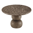 Pietra Indoor Outdoor Round Dining Table in Dark Emperador Marble