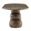 Pietra Indoor Outdoor Oval Dining Table in Dark Emperador Marble