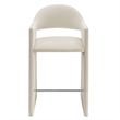 Talia 41 Inch Performance Velvet Bar Stool in Alabaster