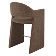 Talia 37 Inch Upholstered Fabric Counter Stool in Mocha