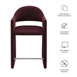 Talia 37 Inch Performance Velvet Counter Stool in Mulberry