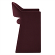 Talia 37 Inch Performance Velvet Counter Stool in Mulberry