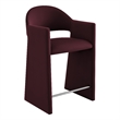 Talia 37 Inch Performance Velvet Counter Stool in Mulberry