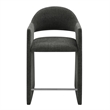 Talia 37 Inch Upholstered Fabric Counter Stool in Charcoal