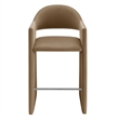 Talia 41 Inch Performance Velvet Bar Stool in Taupe