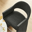 Talia 41 Inch 41 Inch Upholstered Fabric Bar Stool in Charcoal