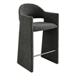 Talia 41 Inch 41 Inch Upholstered Fabric Bar Stool in Charcoal