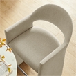 Talia 41 Inch 41 Inch Upholstered Fabric Bar Stool in Linen