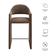 Talia 41 Inch 41 Inch Upholstered Fabric Bar Stool in Mocha