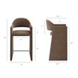 Talia 41 Inch 41 Inch Upholstered Fabric Bar Stool in Mocha