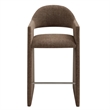 Talia 41 Inch 41 Inch Upholstered Fabric Bar Stool in Mocha