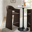 Talia 41 Inch Vegan Leather Bar Stool in Espresso