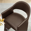 Talia 41 Inch Vegan Leather Bar Stool in Espresso