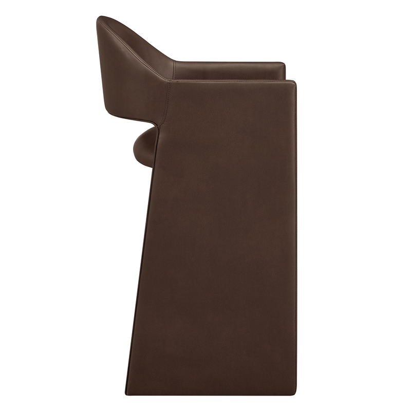 Talia 41 Inch Vegan Leather Bar Stool in Espresso