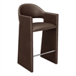 Talia 41 Inch Vegan Leather Bar Stool in Espresso