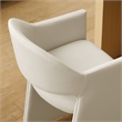 Talia 37 Inch Performance Velvet Counter Stool in Alabaster