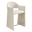 Talia 37 Inch Performance Velvet Counter Stool in Alabaster