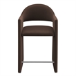 Talia 37 Inch Performance Velvet Counter Stool in Chocolate Brown