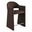 Talia 37 Inch Performance Velvet Counter Stool in Chocolate Brown