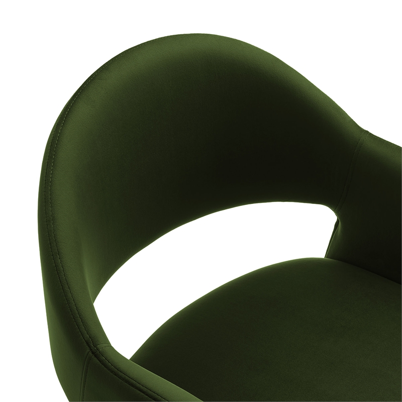 Talia 37 Inch Performance Velvet Counter Stool in Moss Green