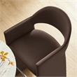 Talia 41 Inch Performance Velvet Bar Stool in Chocolate Brown
