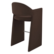Talia 41 Inch Performance Velvet Bar Stool in Chocolate Brown