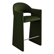 Talia 41 Inch Performance Velvet Bar Stool in Moss Green