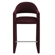 Talia 41 Inch Performance Velvet Bar Stool in Mulberry