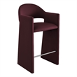 Talia 41 Inch Performance Velvet Bar Stool in Mulberry