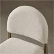 Hayley Upholstered Fabric Counter Stools Set of 2 in Brass Cream
