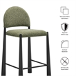 Hayley Upholstered Fabric Counter Stools Set of 2 in Black Leaf