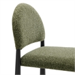 Hayley Upholstered Fabric Counter Stools Set of 2 in Black Leaf