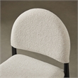 Hayley Upholstered Fabric Counter Stools Set of 2 in Black Cream