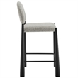 Hayley Upholstered Fabric Counter Stools Set of 2 in Black Camel