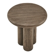 Tori 20 Inch Round Outdoor Indoor and Outdoor Wood Side Table in Weathered Walnut