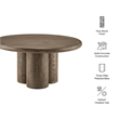 Tori 31 Inch Round Outdoor Indoor and Outdoor Wood Coffee Table in Weathered Walnut