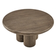 Tori 31 Inch Round Outdoor Indoor and Outdoor Wood Coffee Table in Weathered Walnut