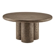 Tori 31 Inch Round Outdoor Indoor and Outdoor Wood Coffee Table in Weathered Walnut