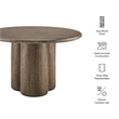Tori 48 Inch Round Outdoor Indoor and Outdoor Wood Dining Table in Weathered Walnut