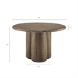 Tori 48 Inch Round Outdoor Indoor and Outdoor Wood Dining Table in Weathered Walnut