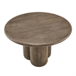 Tori 48 Inch Round Outdoor Indoor and Outdoor Wood Dining Table in Weathered Walnut