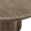 Tori 48 Inch Round Outdoor Indoor and Outdoor Wood Dining Table in Weathered Walnut