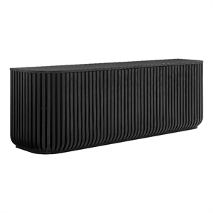 Fortitude 75&quot Curved Sideboard Storage Cabinet in Black