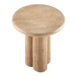 Tori 20 Inch Round Indoor and Outdoor Side Table in Travertine