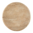Tori 20 Inch Round Indoor and Outdoor Side Table in Travertine
