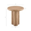 Tori 20 Inch Round Indoor and Outdoor Side Table in Oak