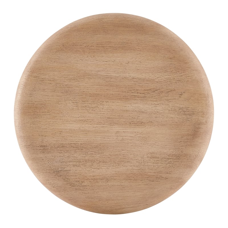 Tori 20 Inch Round Indoor and Outdoor Side Table in Oak