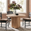 Tori 48 Inch Round Indoor and Outdoor Dining Table in Oak