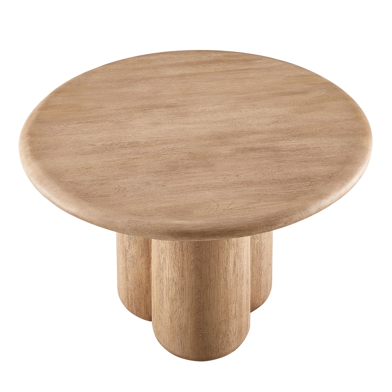 Tori 48 Inch Round Indoor and Outdoor Dining Table in Oak