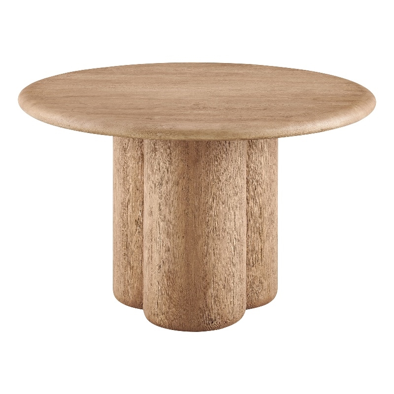 Tori 48 Inch Round Indoor and Outdoor Dining Table in Oak